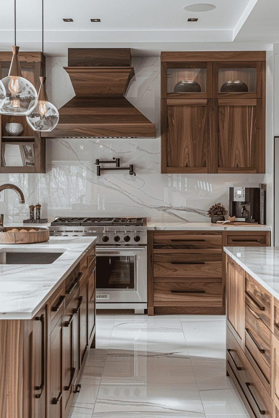 Kuzhinë Walnut Marble Classic